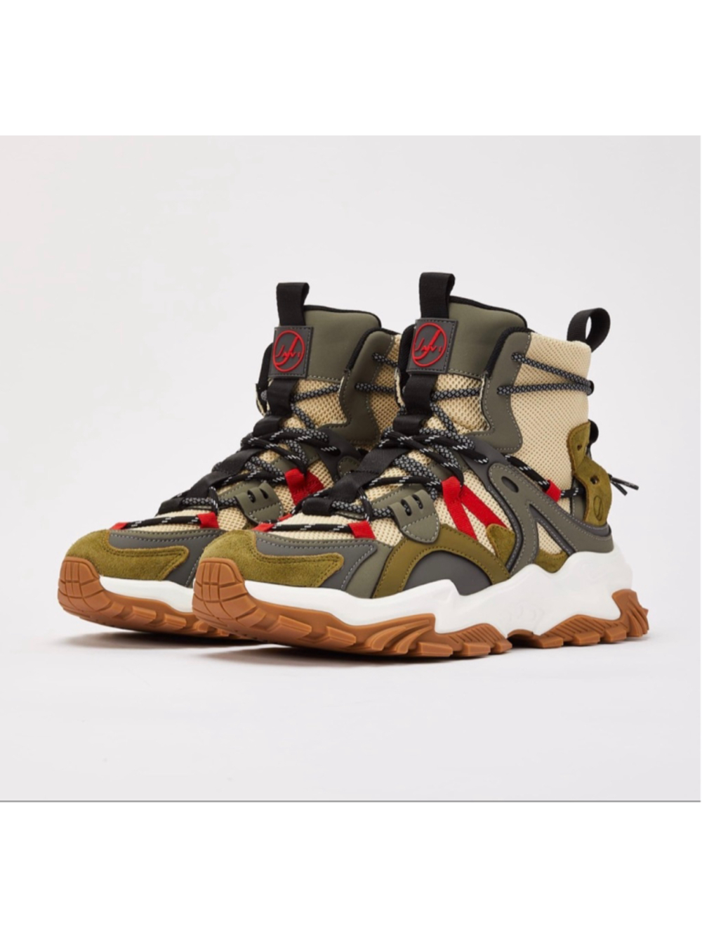 Javi kids Sneakers in Olive Green, Gray, and Beige size 2y